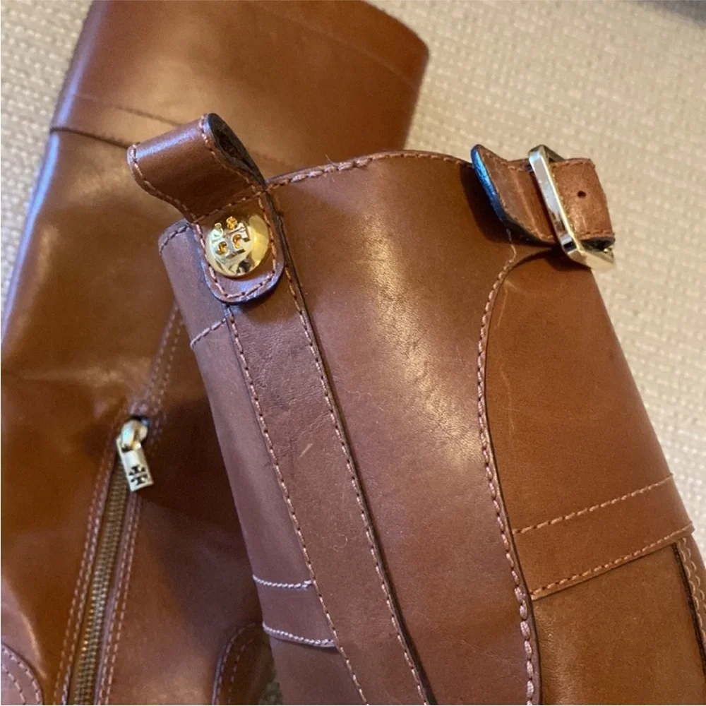Tory Burch Brown Leather Knee-High Boots Women’s Size 7
